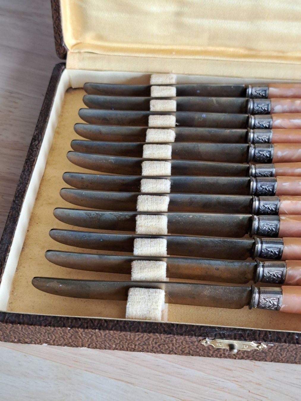 Set di posate: Antikes Set Dessert Besteck 6 Messer Messing – Nuovo (secondo la descrizione) da Birsfelden venduto da oleros 8