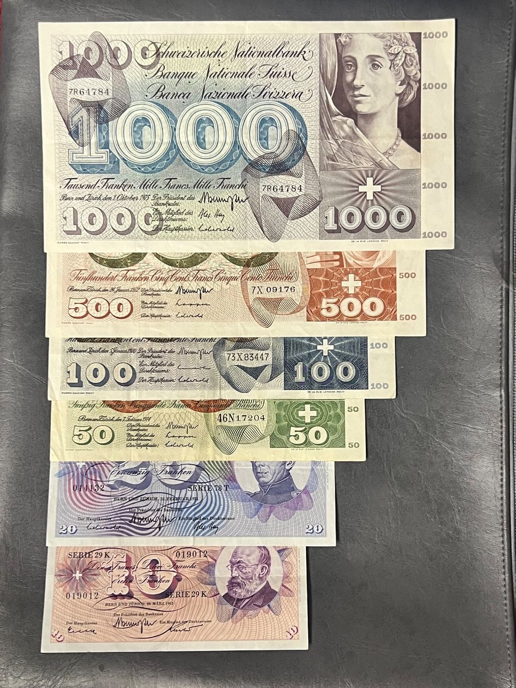 Banconote: Alte CH Banknoten komplette Serie – Usato da Uster venduto da Mr.Twister