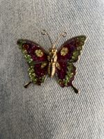 Schmetterlingsbrosche blingbling, ev. Emaille