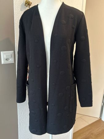 Damen Strickjacke schwarz von Pigalle offene Form Gr. M