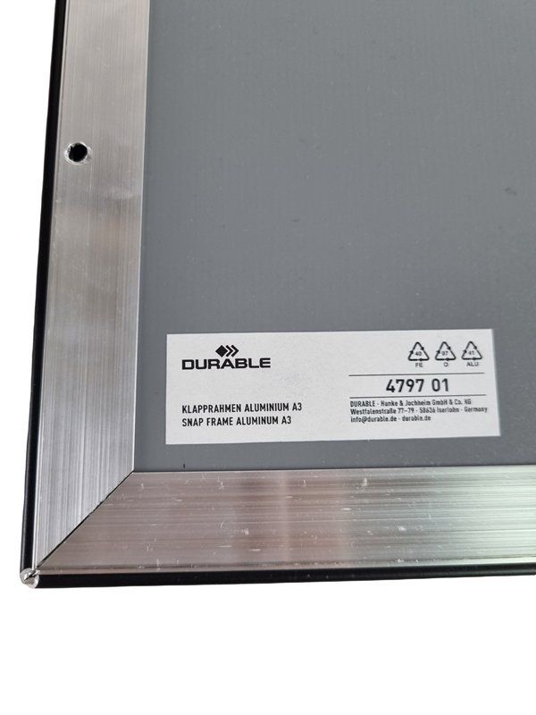 Cornici: DURABLE Klapprahmen Aluminium A3 – Nuovo (secondo la descrizione) da Wangen b. Olten venduto da Restwert_Wangen 2