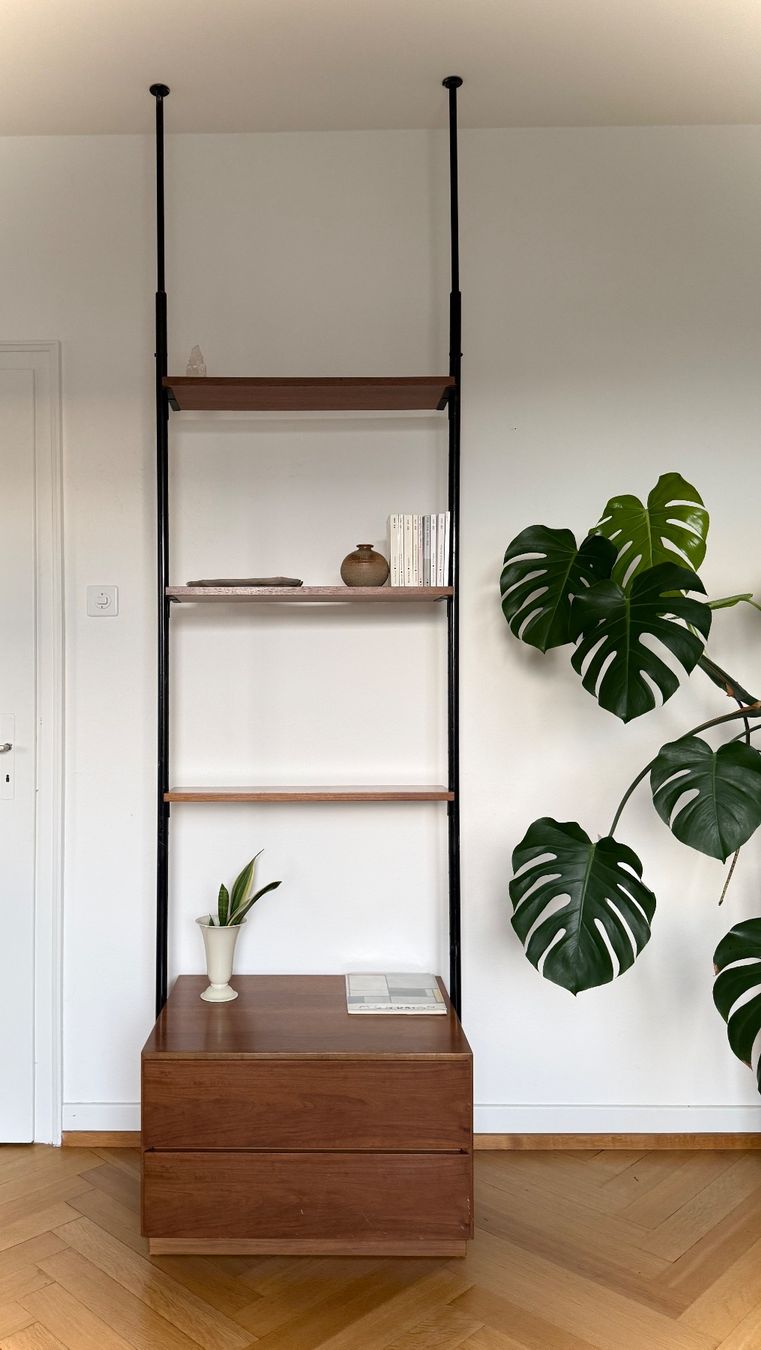 Scaffali: Mid Century Teleskopregal – Usato da Basel venduto da Barty