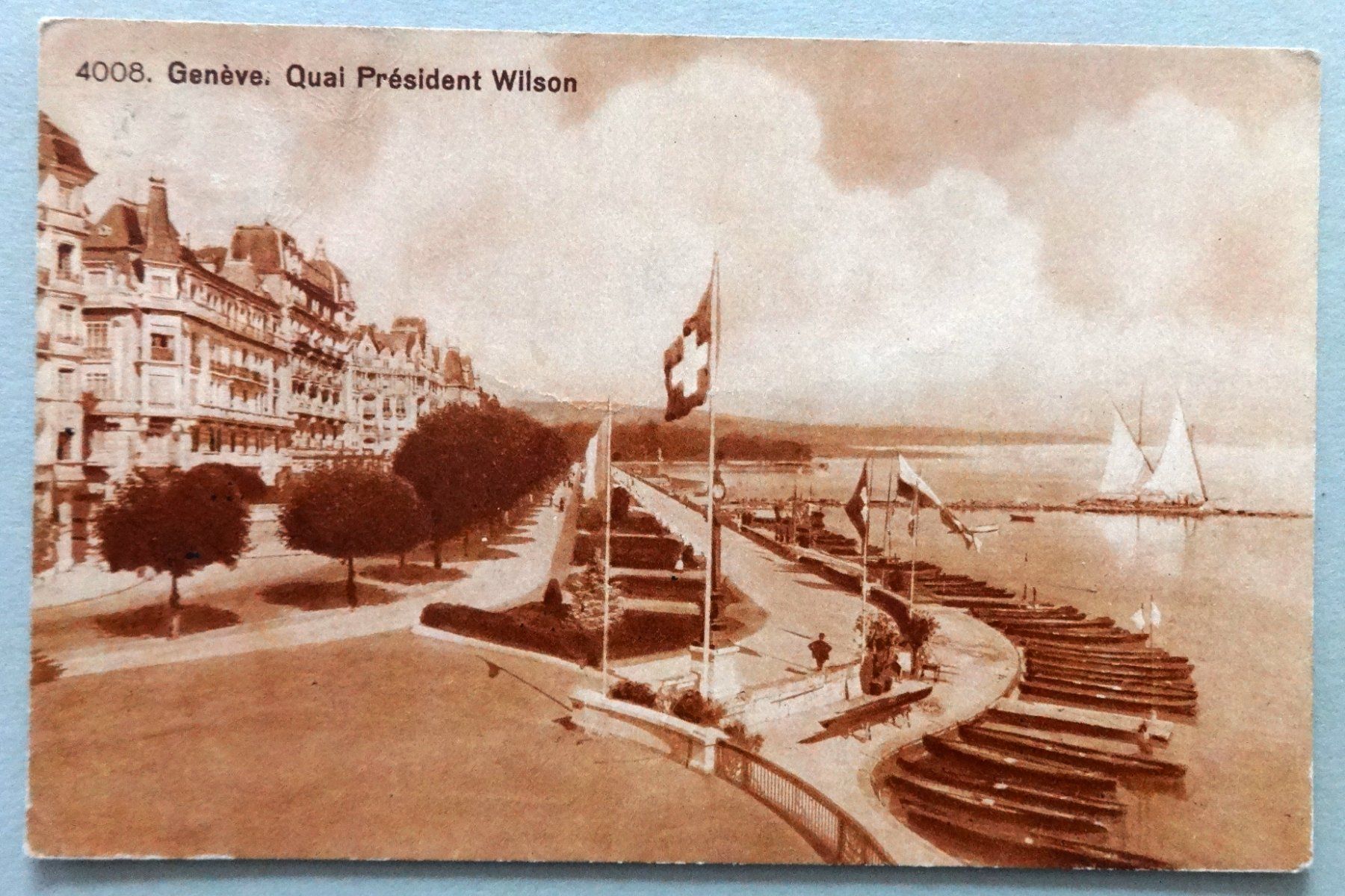 Cartoline postali: Genève, Quai Président Wilson – Difettoso da Fétigny venduto da Billy2miny