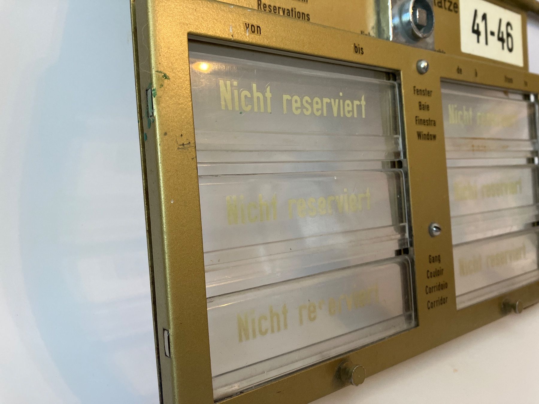 SBB/CFF/FFS Schilder: Antikes Reservierungsschild – Gebraucht aus Baden von Hikaruu 1