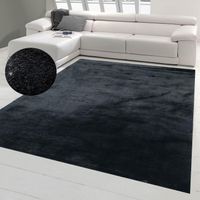 SONDERPREIS🔥 Teppich Wohnzimmer XL 160x220 Schwarz Noir