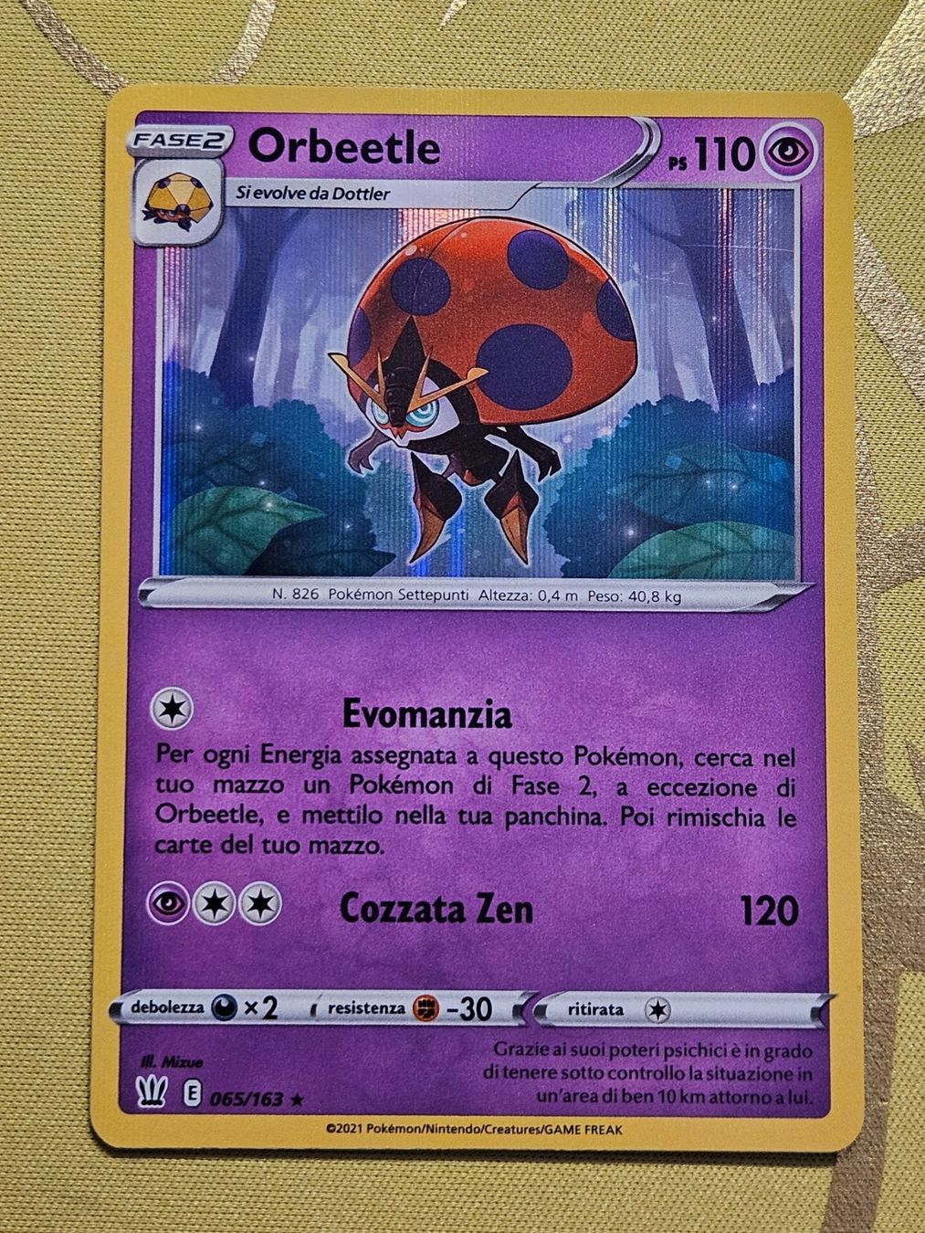 Pokémon Carte collezionabili: Battle Styles - Orbeetle 065/163 – Usato da Bellinzona venduto da Pokemarco