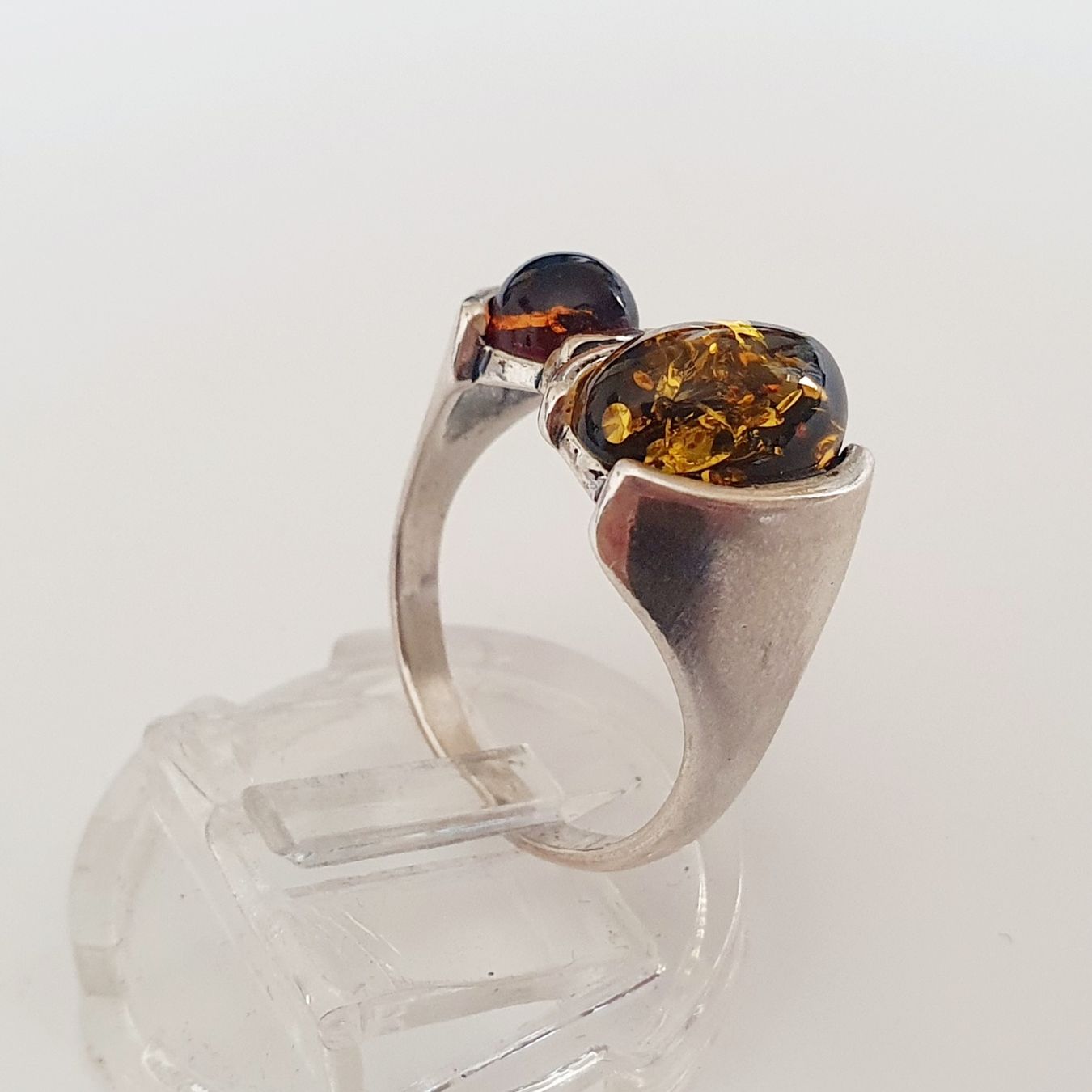 Anelli: Bernstein Ring Silber 925, Vintage Design, Gr 18,3mm  – Usato da Kreuzlingen venduto da Wunderkiste123 3