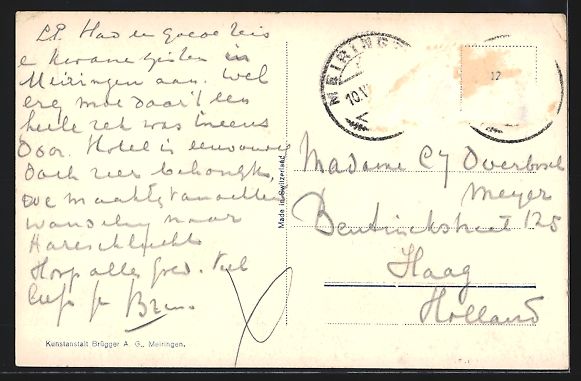Cartoline postali: AK Meiringen, Blick auf die Kirche – Usato da Berlin venduto da bartko-reher 1