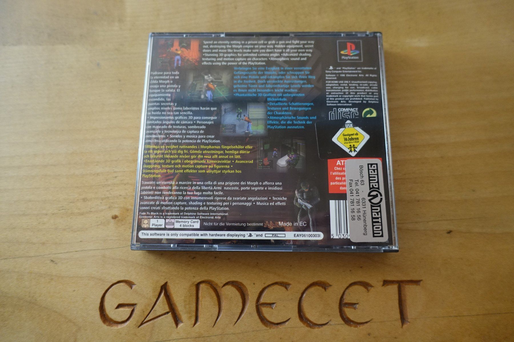 Sony Giochi: Fade to Black – Usato da Steinach venduto da Gamecet 2