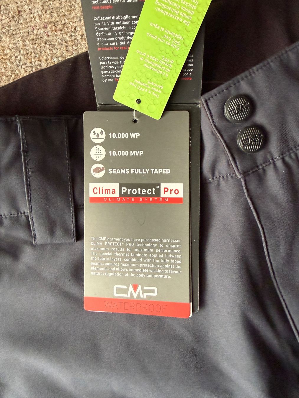 CMP Pantaloni: Neue CMP Ski Hose, waterproof, Herren, Gr. 52, anthrazit – Nuovo e nell'imballaggio originale da Thun venduto da dane_pao 3