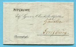 Faltbrief von Ruperswil nach Lenzburg 1849