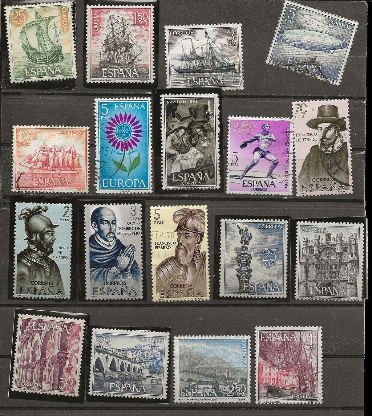 Alle Briefmarken: Espagne lot 1964 65 ob et ** – Gebraucht aus Sion von PierreP01 2