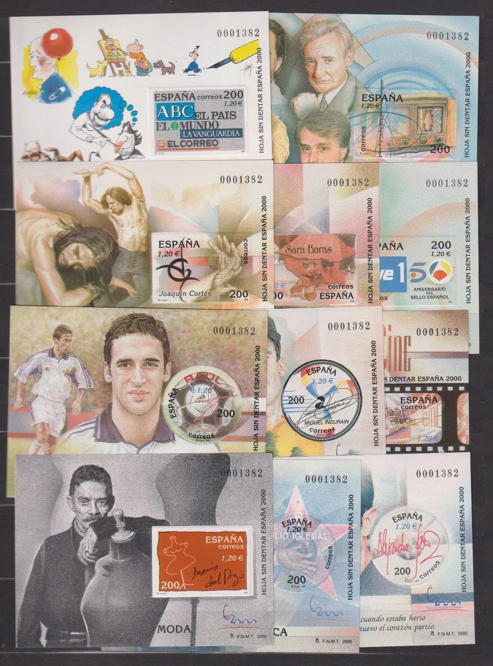 Tutti i francobolli: Spanien: Briefmarkenausstellung ESPANA 2000 / 11 Blöcke – Nuovo (secondo la descrizione) da Dällikon venduto da Minita