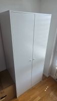 Schrank weiss 2 Tueren Kleiderstange Regal gebraucht