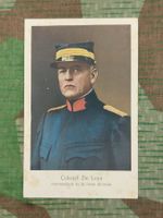 Postkarte Kommandant der 2. Division, Oberstdivisionär De Lo
