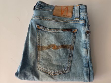 Nudie Jeans Herren hellblau Grösse 30/32