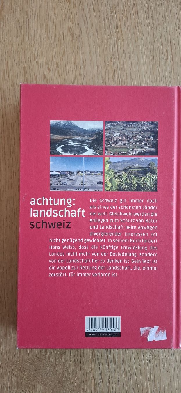 Bücher: Landschaft Schweiz von Hans Weiss – Gebraucht aus Mellingen von lathei 1