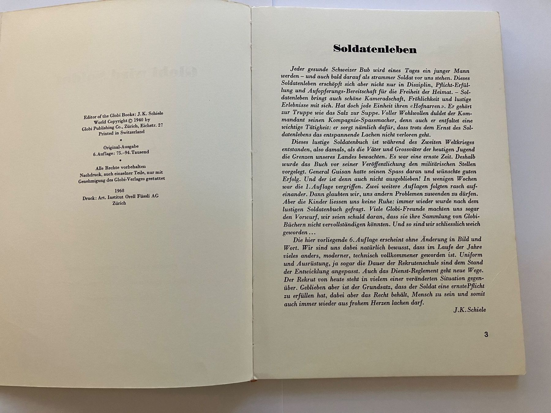 Comics: Globi Buch Globi wird Soldat unbemalt 1968 – Gebraucht aus Balterswil von Erbsli77 2