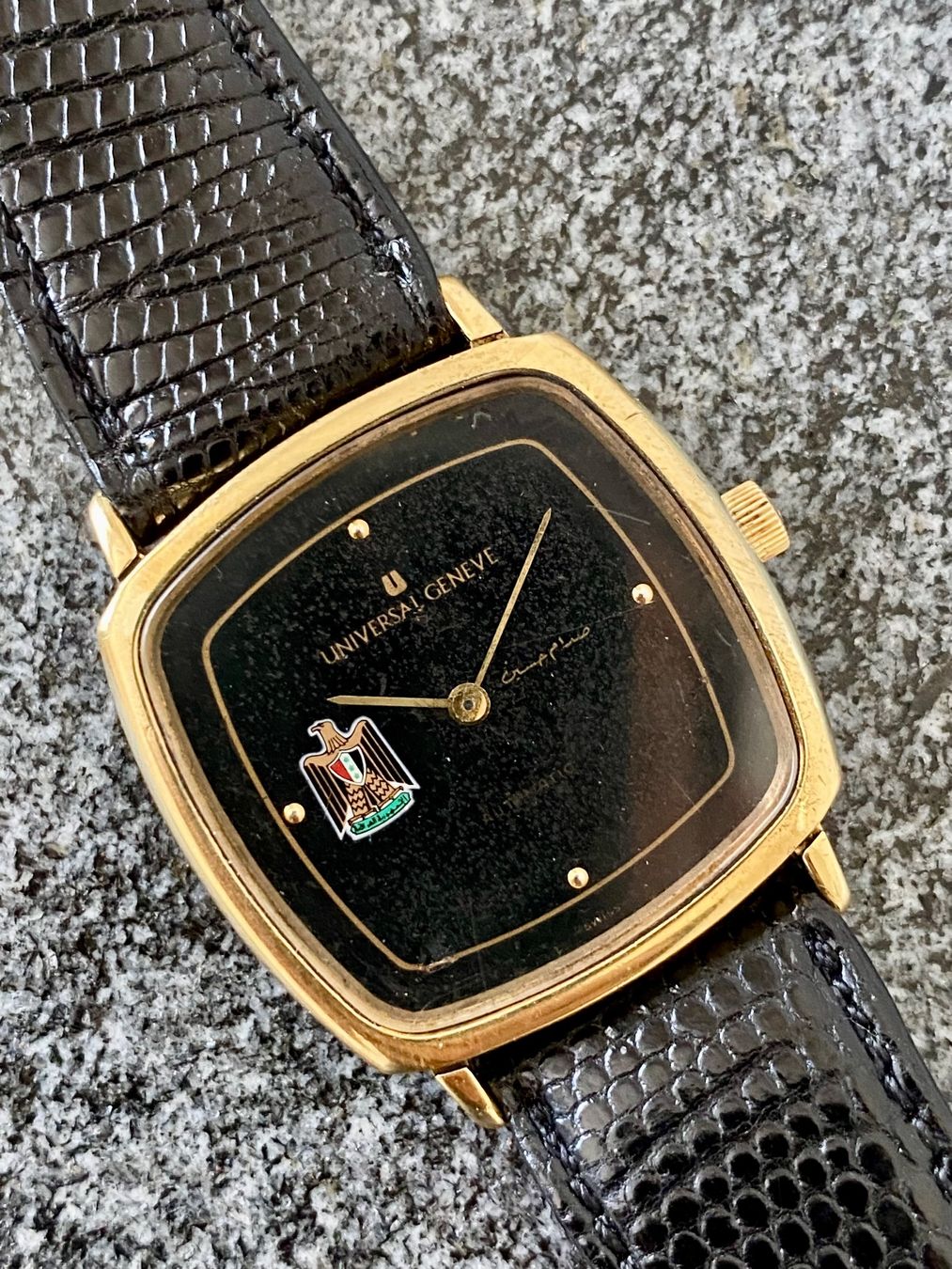 Universal Genève Orologi: Universal Geneve Saddam Hussein Iraq - Rare / Selten – Usato da Küsnacht ZH venduto da Pedramy 3