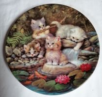 Kahla 1996 Sammelteller Katzen am Seerosenteich