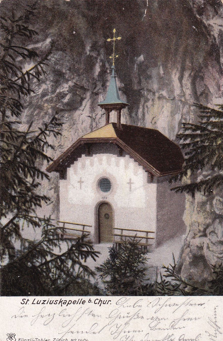 Cartoline postali: St. Luziuskappelle b. Chur  1906 – Usato da Cormoret venduto da Pascalll2001