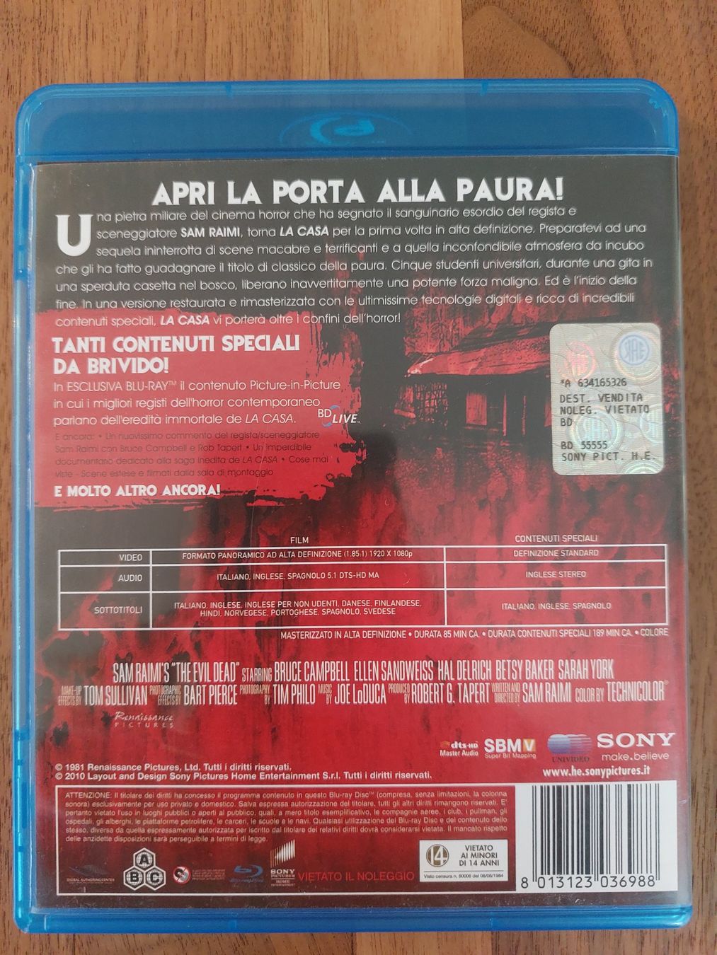Alle DVDs: Blu Ray - La Casa / The Evil Dead / Tanz der Teufel – Gebraucht aus Rheinfelden von FilmAuktion 1