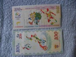 Rio 2016 & Russland 2018 Olympia/FIFA Fantasie-Geldscheine