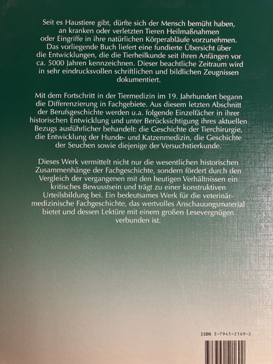 Libri: Buch Geschichte der Tiermedizin – Nuovo (secondo la descrizione) da Erlenbach im Simmental! venduto da Simmentaler-Perlen 6