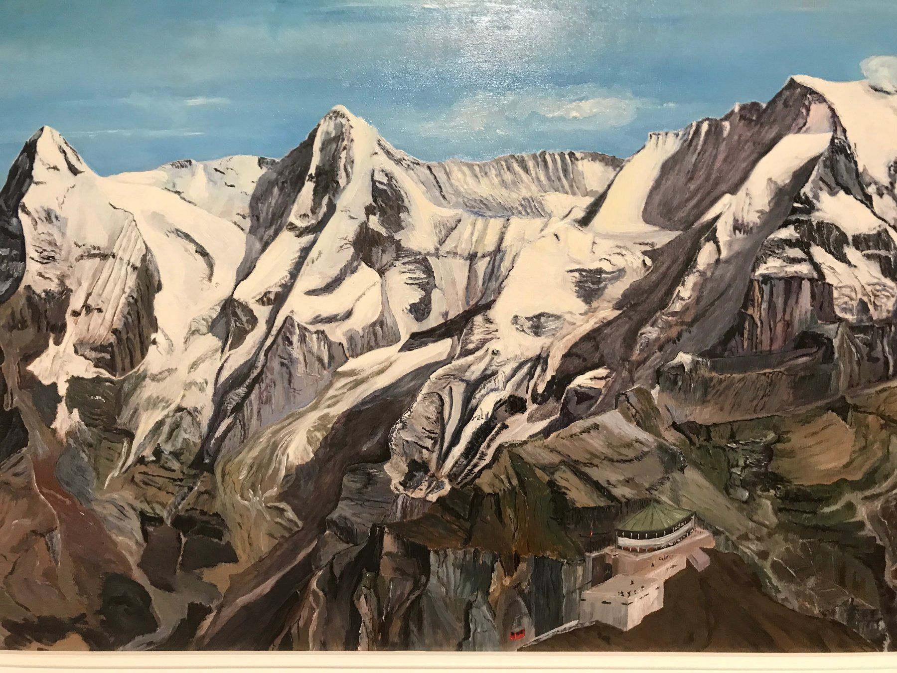 Gemälde: Oel Bild mit Eiger Mönch und Jungfrau – Gebraucht aus Interlaken von Beny-Box 1