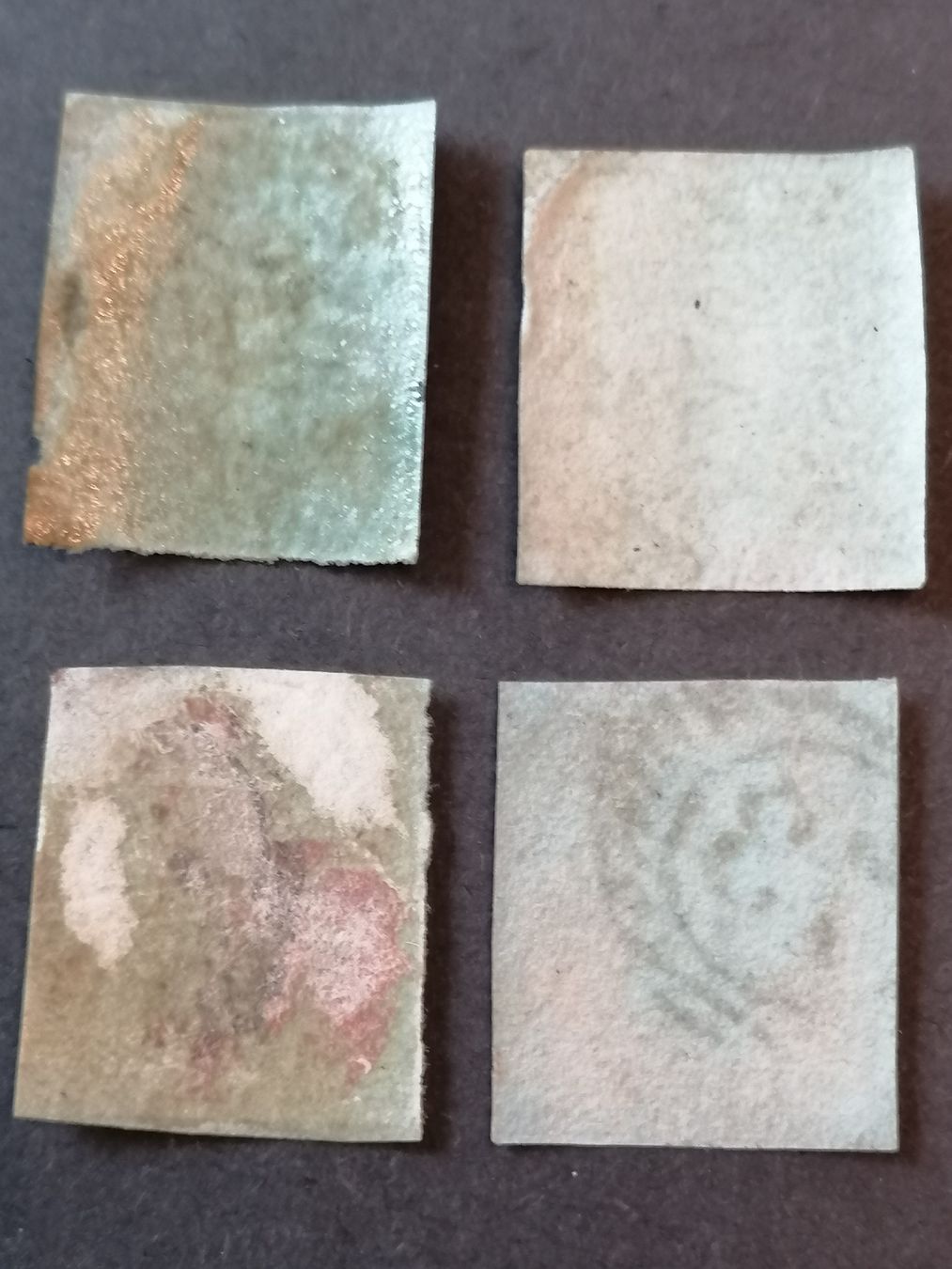 Alle Briefmarken: 4mal One Penny red 1841  – Gebraucht aus Happerswil von tschergi 1