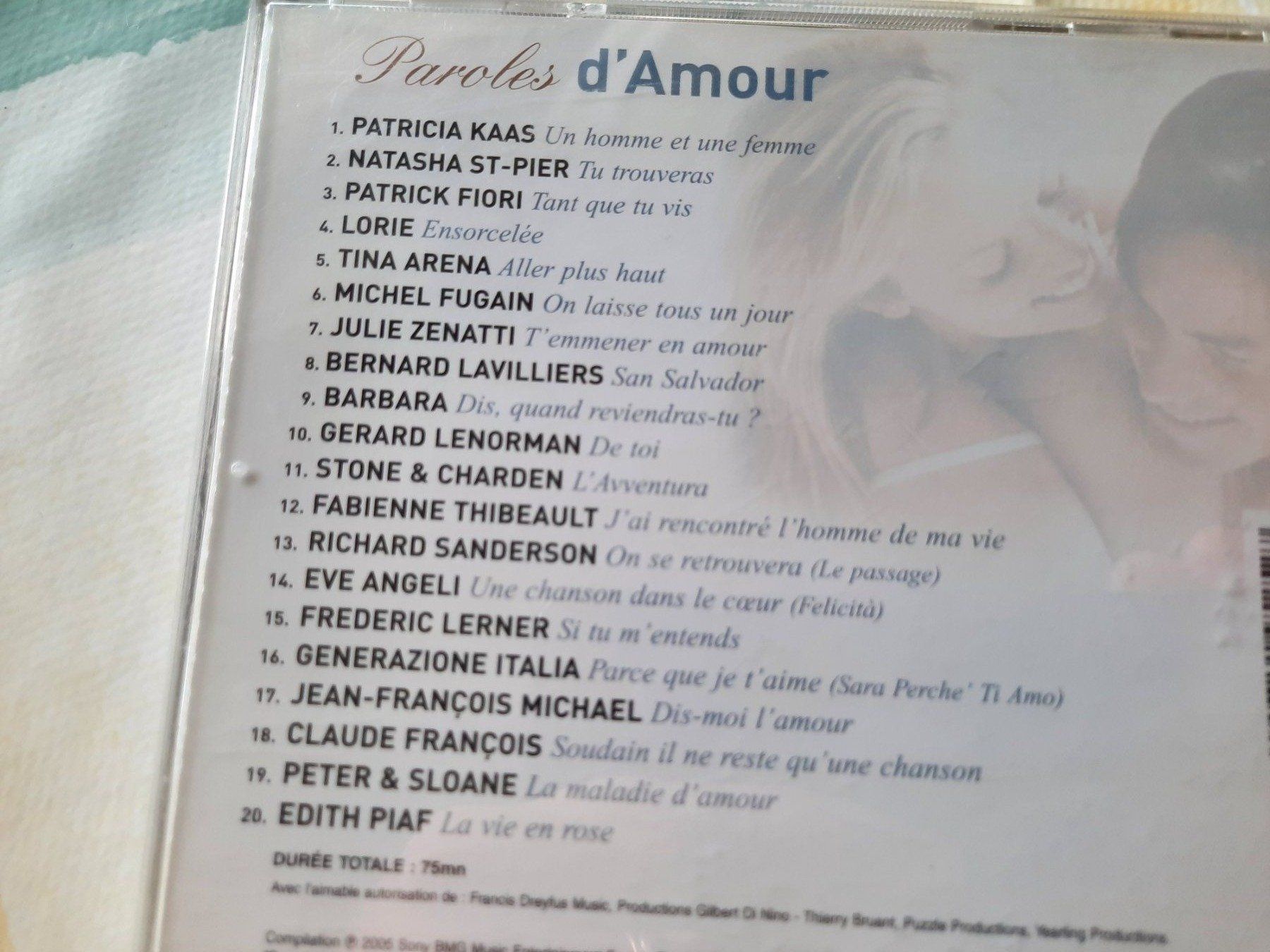 CDs: Cd Paroles d'amour ( Compilation ) – Gebraucht aus Pully von bro_n52j 2