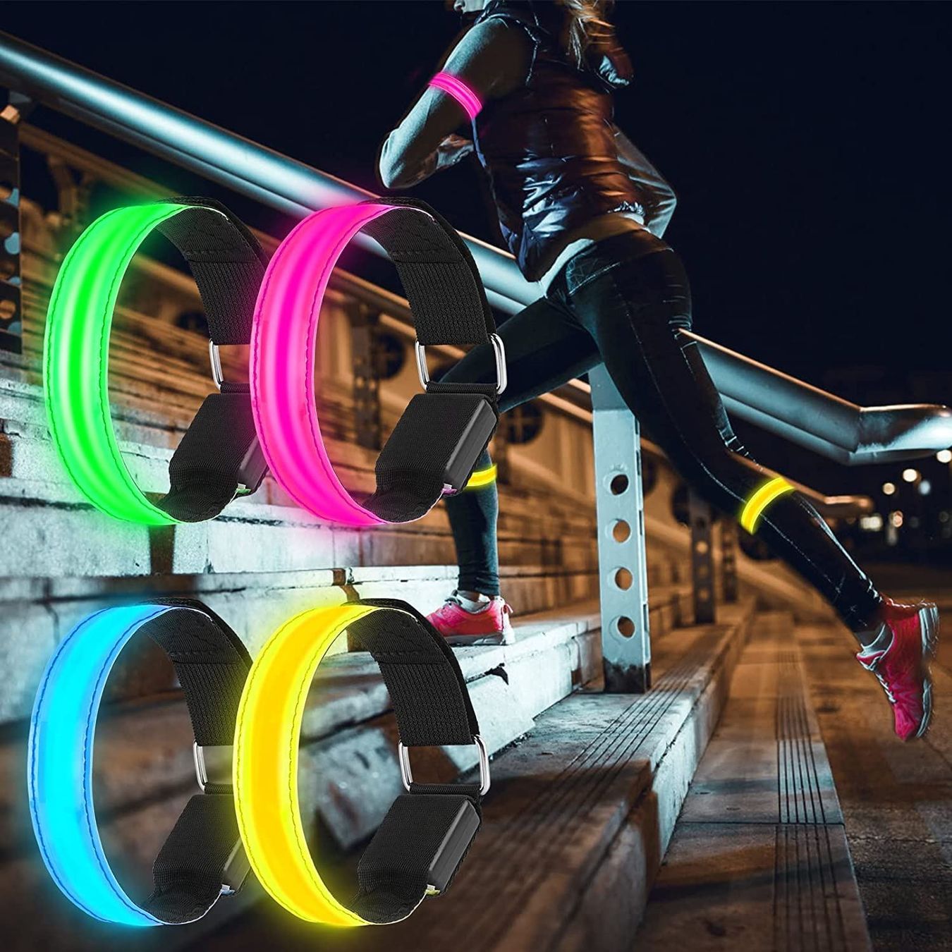 Bracciali & Braccialetti: LED Armband leuchtet hell - verstellbar – Nuovo e nell'imballaggio originale da Diepoldsau venduto da preisparadies-ch 4