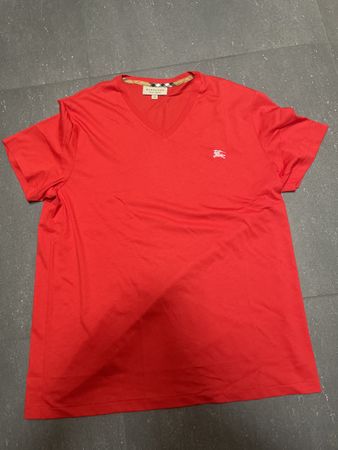Burberry T-Shirt Herren Gr. XXL rot 1x getragen V Ausschnitt