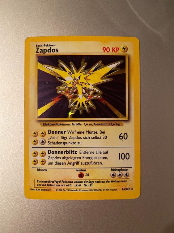 Zapdos Base Set Holo 16/102 | Kaufen Auf Ricardo