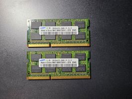 Samsung RAM 2x2GB PC3-8500S SO-DIMM Arbeitsspeicher