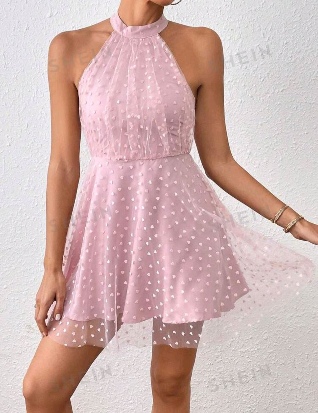 Shein Kleider: Romantisches Tüllkleid mit Herzmuster Gr. S – Neu (gemäss Beschreibung) aus Glis von ste_qh6n