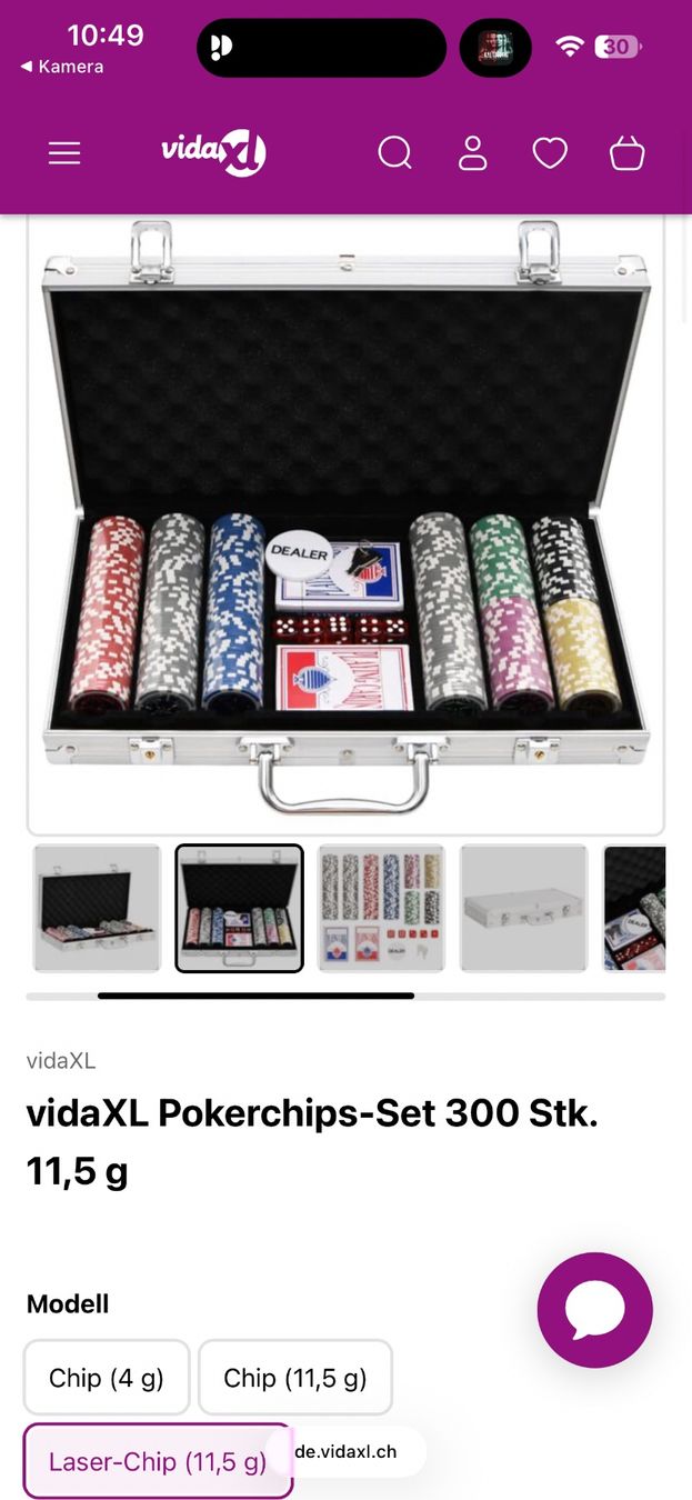 Jeux: Pockerchips-Set 300Stk.Originalverpackt – Neuf avec emballage d'origine à Zollikofen par Taximan89 4