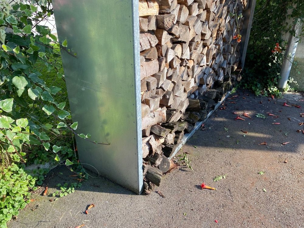 Kaminholzregal, Holzregal, Holzgestell Stahl für Brennholz (Gebraucht ...