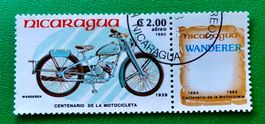 BRIEFMARKEN AUS  Nicaragua 100 Jahre Motorräder  GESTEMPELT 
