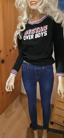 Damen Outfit: Twinset Gr. XS, Jennyfer Pulli und Jeans
