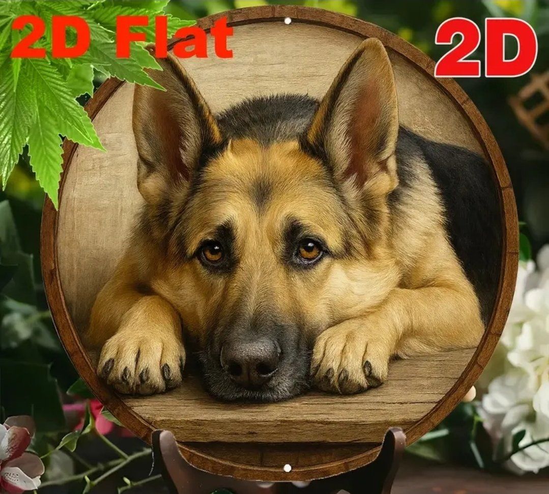 Insegne: Metallschild Schäferhund Rund 20cm Durchmesser – Nuovo e nell'imballaggio originale da Walenstadt venduto da emynmuil1 1