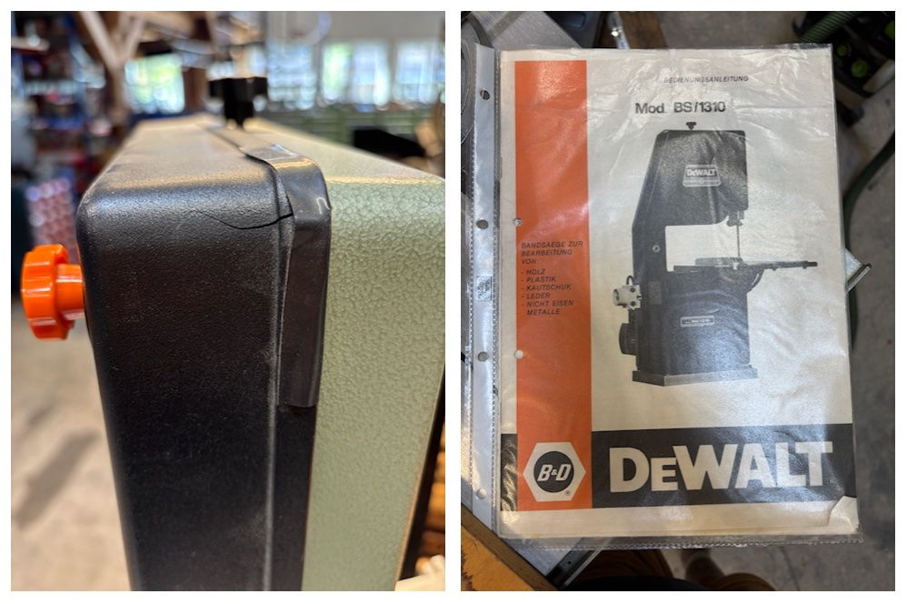 Dewalt Seghe: Bandsäge DeWalt Modell BS/1310 mit Anweisung+Parallelanschl. – Usato da Winterthur venduto da ReUse_Baumarkt 9