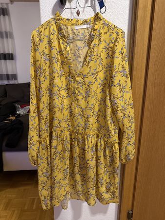 Vera Lucy Sommerkleid Gelb Blumenmuster Grösse M Top!