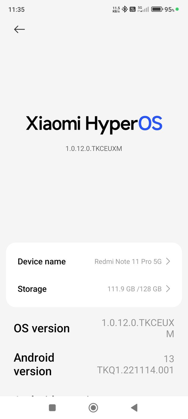 Xiaomi Telefoni cellulari / Smartphones: Redmi Note 11 Pro 5G, 128GB, HyperOS, Blue – Usato da Oberengstringen venduto da Zsolt 2