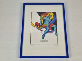 Kunstdruck "Sternzeichen Jungfrau" - gerahmt