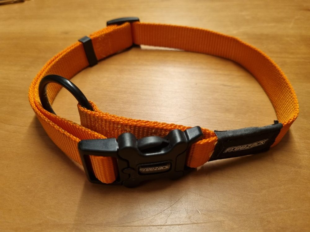 Mirage Pet Heart Widget Hundehalsband, Größe 18, Orange/silber, Made In USA