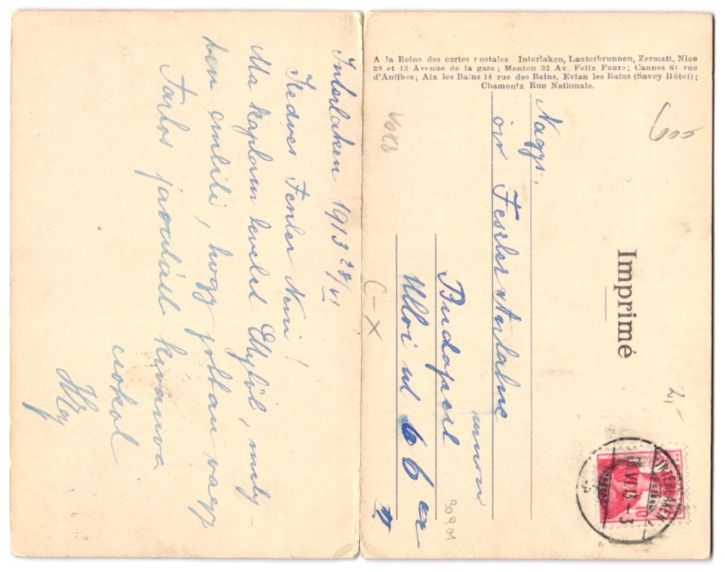 Cartoline postali: Klapp-AK Interlaken, Totalansicht mit de – Usato da Berlin venduto da bartko-reher 1