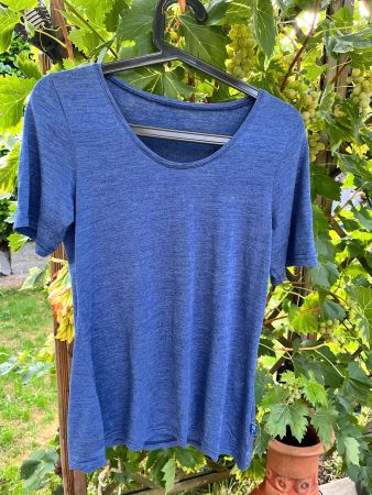 Merino Shirt blau Grösse M von Glückskind