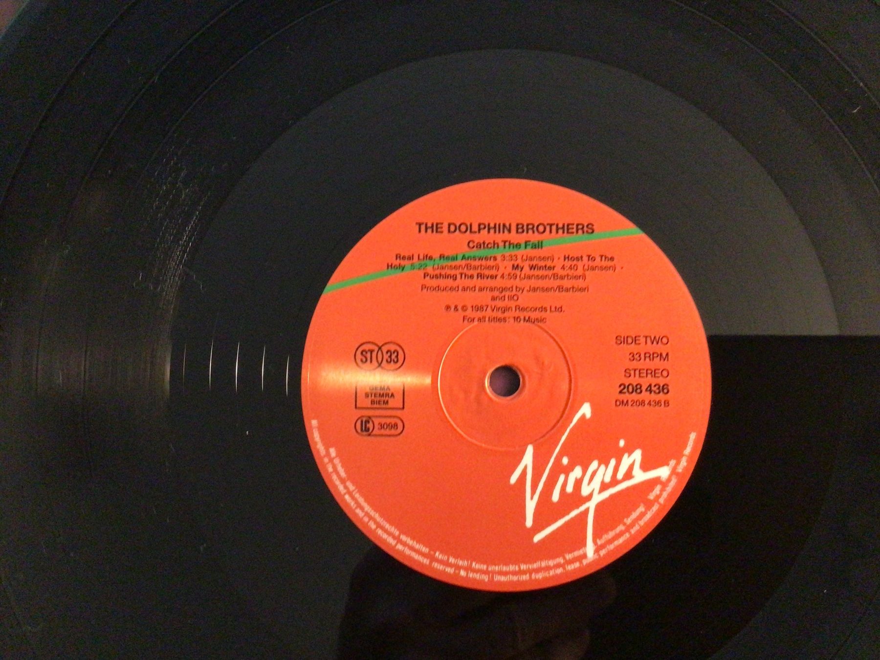 Dischi in vinile: THE DOLPHIN BROTHERS, Catch the Fall, LP, 1987 – Usato da Steinach venduto da Quarkie 2