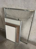 4 verschiedene Alu-Wechselrahmen mit Glas